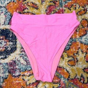 Aerie Bright Pink High-Cut Cheeky Bikini Bottom